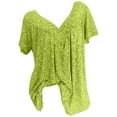 thumbnail image 2 of EGNMCR T-Shirts pour Femmes Femmes Grande Taille Manches Courtes Col en V Blouse à Imprimé Chandail Hauts Manches Courtes Blouses, 2 of 8