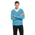 thumbnail image 3 of TOPTIE Mens V-Neck Cotton Knitted Slip Over Sweater Long Sleeve, 3 of 8
