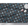 thumbnail image 3 of Soimoi Polyester Crepe Fabric Leaves & Floral Artistic Decor Fabric Printed Yard 52 Inch Wide, 3 of 5