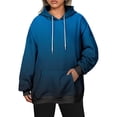 thumbnail image 2 of Besolor Oversized Sweatshirt for Women Fall Plus Size Long Sleeve Gradient Color Hoodies Baggy Clothes for Ladies, 2 of 7