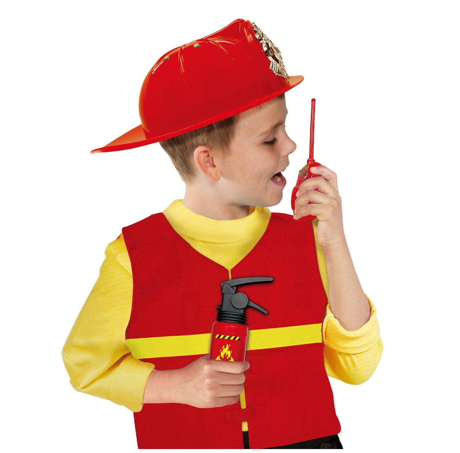 Kid Connection Firefighter Role Playset, 7 Pieces, Lifelike Vest Included