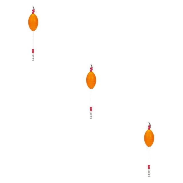 QualitChoice Canne à Pêche Dérivante Étanche Rotation 360° Mousse Lumineuse Alarme Dérivantes Forte Résistance à la Traction pour Eau Salée Orange 3ensemble