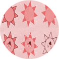 thumbnail image 1 of Ahgly Company Tapis d'Intérieur Lavable en Machine Carré Transitionnel Rouge Clair Rose, 3 Pieds Carré, 1 of 7