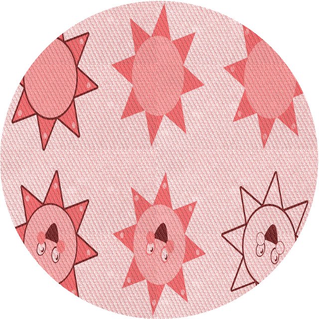 Ahgly Company Tapis d'Intérieur Lavable en Machine Carré Transitionnel Rouge Clair Rose, 3 Pieds Carré