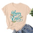 thumbnail image 1 of EGNMCR Easter Chemise Imprimée T-Shirts Graphiques pour Femmes T-Shirts Easter Imprimés Col Rond Manches Courtes T-shirt Ample T-Shirts pour Femmes, 1 of 3