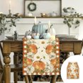 thumbnail image 1 of YIMWNYI Fall Table Runner , Décoration de Table de Récolte de l'Action de Grâce, Design Feuille de Citrouille d'Automne, Parfait pour les Dîners, Tissu en Lin, Décoration Saisonnière Réutilisable, 1 of 6