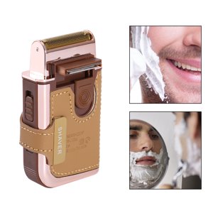 Garosa Portable Men's Rechargeable Electric Shaver Face Hair Beard Mustache Cutting Razor, Rechargeable Beard Electric Shaver, Men's Rechargeable Electric Shaver