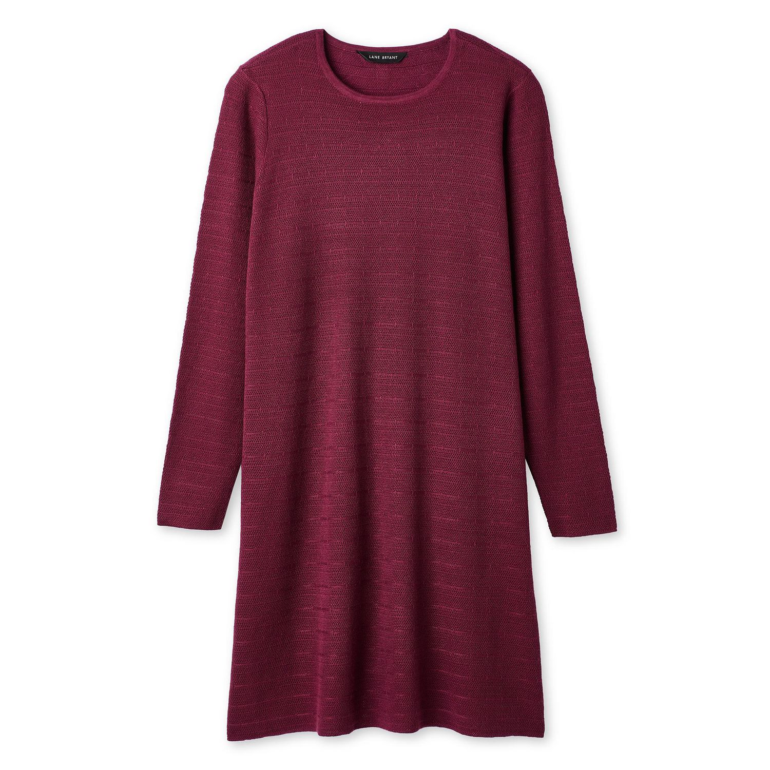 Lane Bryant Women's Plus Long-Sleeve Crew-Neck Dress