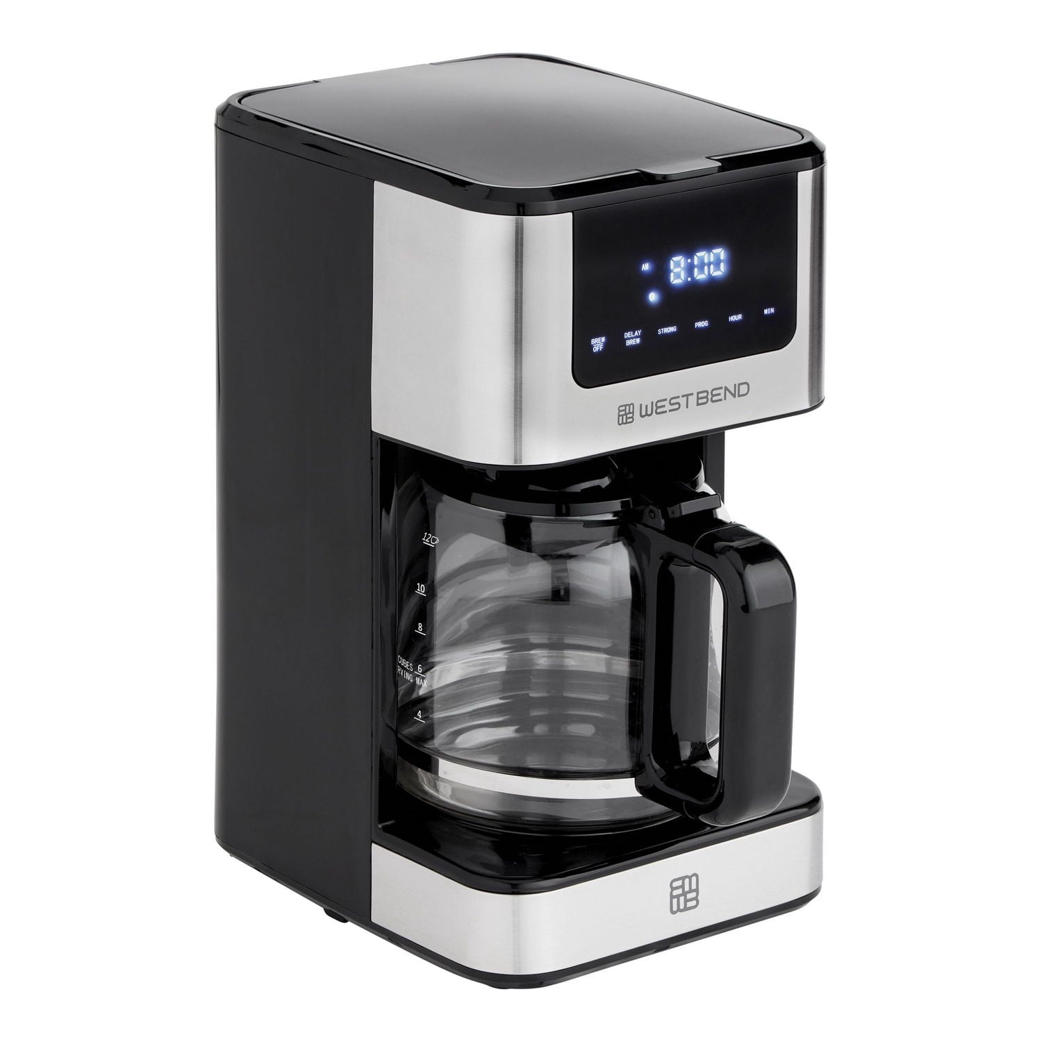Cafetière 12 tasses, chaud et glacé West Bend, en acier inoxydable (CMWB12BK13)