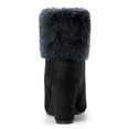 thumbnail image 4 of Unique Bargains Bottines à Talon Bloc en Fausse Fourrure à Bout Rond pour Femmes, 4 of 7