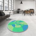 thumbnail image 4 of Ahgly Company Machine Washable Indoor Rectangle Transitional Lime Mint Green Area Rugs, 2' x 3', 4 of 7