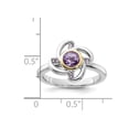 thumbnail image 2 of 1/2 Carat (ctw) Amethyst Flower Ring in Sterling Silver, 2 of 4