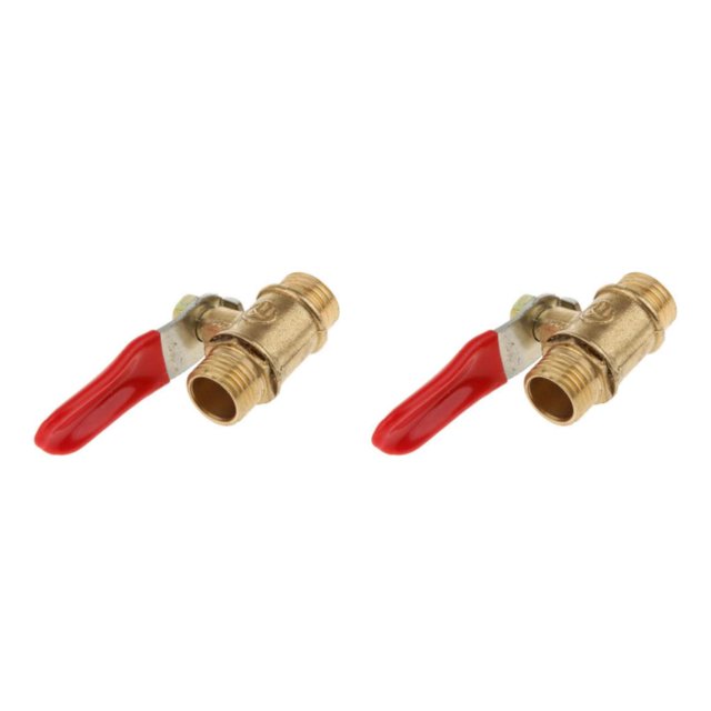 ZheElen Versatile Threaded Brass Ball Valve for Multiple Uses MM 12mm Red 2Set