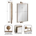 thumbnail image 2 of Kate and Laurel Darbridge Rectangle Pivot Mirror, Gold 24x40, 2 of 9