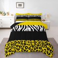 thumbnail image 2 of Erosebridal Cheetah Print Bedding Toddler Comforter Set for Kids, Rustic Animals Down Comforter, Zebra Room Decor, Reversible, 2 of 7