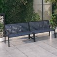 thumbnail image 1 of vidaXL Banc de Jardin Double 251 cm Acier et WPC Noir, 1 of 4