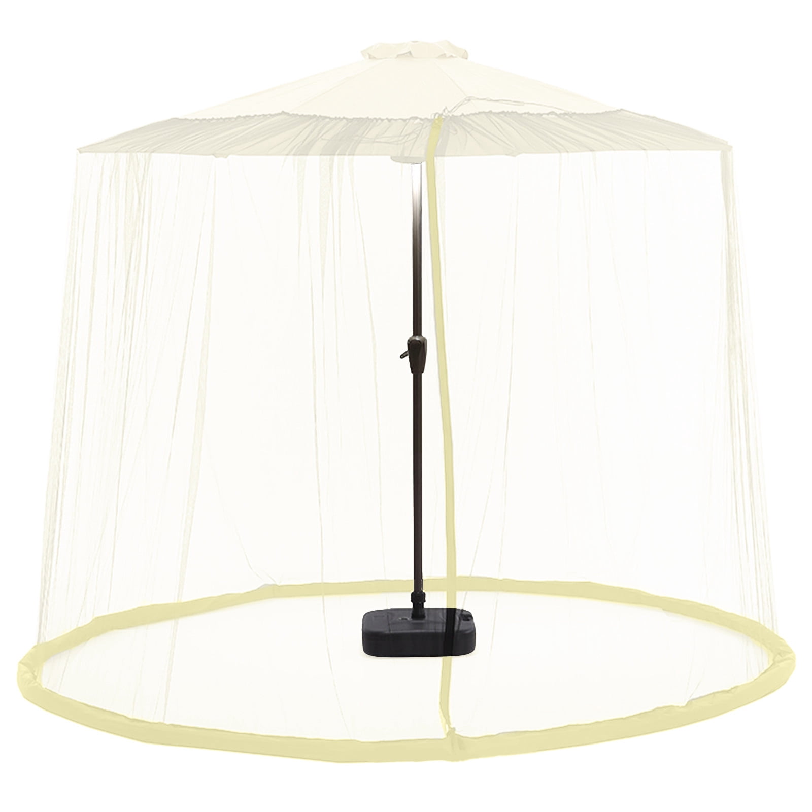 Chmadoxn Black Patio Umbrella Mosquito Netting, With Double Zipper Door, Polyester Mesh Net Screen Universal For Almost Outdoor Market Table Umbrellas & Cantilever Offse protective net