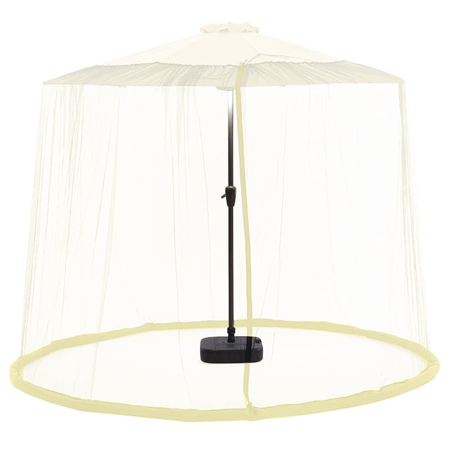 Vaidha Black Patio Umbrella Mosquito Netting, With Double Zipper Door, Polyester Mesh Net Screen Universal For Almost Outdoor Market Table Umbrellas & Cantilever Offse