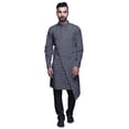 thumbnail image 1 of Atasi Designer Kurta Pajama For Men Printed Angrakha Kurta Set Summer Clothing, 1 of 3