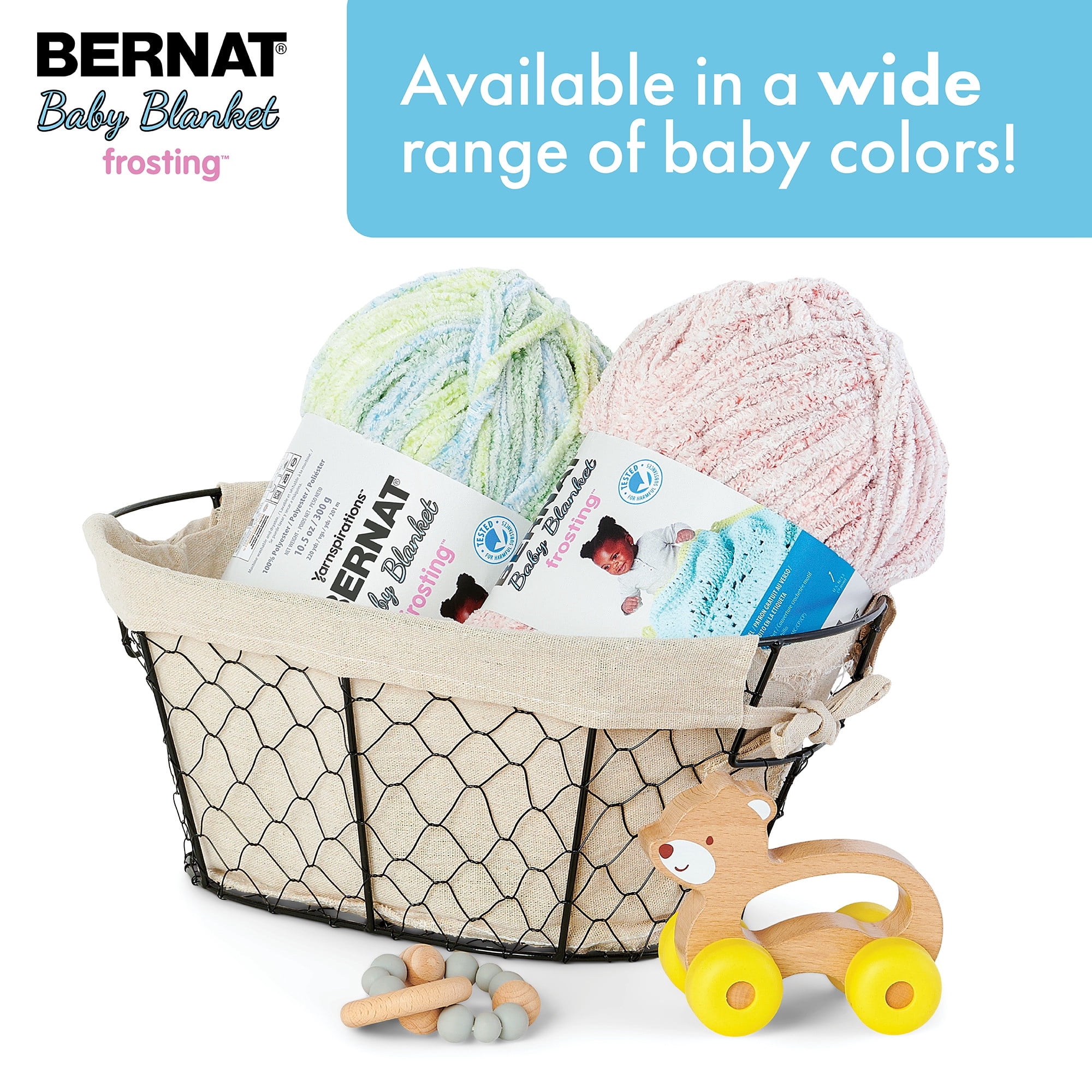 Bernat® Baby Blanket Frosting™ #6 Super Bulky Polyester Yarn, 10.5oz/300g 220 Yards
