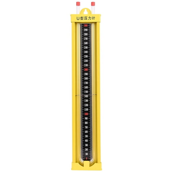 Shisuyan U-Shaped Pressure Gauge for Accurate Gas Pipeline Water Column Gauge Water U-Shaped Vacuum Tester Gas Pressure Vacuum Tester