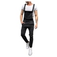 thumbnail image 2 of EGNMCR Men's Pants, Full Length Pants Overalls, Men's Denim Bib Overall, Men's Workout Athletic Pants Mens Washed Bib Overalls Casual Ripped Jumpsuits Rompers Men Pants, 2 of 9