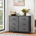 thumbnail image 2 of EDX Commode à 6 Tiroirs pour Chambre, Tour d'Organisation de Rangement en Tissu, Armoire, Gris, 2 of 7