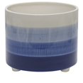 thumbnail image 4 of Benzara BM263831 Planter with Round Shape & Three Tone Look, Blue - Set of 2, 4 of 5