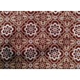 thumbnail image 4 of oneOone Cotton Poplin Dark Red Fabric Floral & Tiles Moroccan Craft Projects Decor Fabric Printed By The Meter 42 Inch Wide, 4 of 4