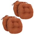 thumbnail image 1 of Coussins de Chaise Ronds Capitonnés en Microsuède Uni de 16 Po (Ensemble de 4), 1 of 2