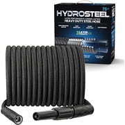 Hydrosteel Garden Hose 75 ft x  5/8 inch Heavy Duty 304 Stainless Steel 3-Layer Metal Water Hose
