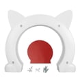 thumbnail image 2 of Porte Intérieure de Chat, Installation Facile ABS Porte Décorative de Trou de Chat pour le Mur Blanc, Noir, Brun, 2 of 8
