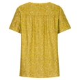 thumbnail image 4 of Hauts Mignons pour Femmes Mode Décontractée Ample T-Shirt à Col Rond Imprimé Chat Lune Jaune m, 4 of 5