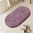 thumbnail image 3 of Maplenight Oval Bathroom Rugs Non Slip Washable 35x24in Soft Absorbent Bath Rugs Quick Dry Anti Mold Shower Rug for Bathroom Floor Tub and Shower Purple, 3 of 6