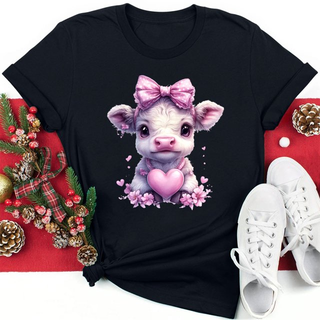 Meichang T-Shirts Graphiques pour Femmes, T-Shirts de la Saint-Valentin, Imprimé Amour Doux, Manches Courtes, Col Rond, Chandail Ample, Hauts de Vacances Décontractés