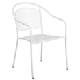 thumbnail image 4 of Bowery Hill 5 Piece 36" Square Steel Flower Print Patio Dining Set in White, 4 of 4