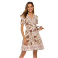 thumbnail image 5 of Birdeem Robes d'Été pour Femmes, Nouvelles, Élégantes, à Col en V, Imprimées, pour les Vacances, 5 of 5