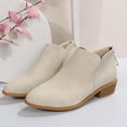 thumbnail image 4 of TIMIFIS Bottines pour Femmes à Talon Bas Plat / Bottines Chelsea Bottes de Mode d'Hiver Automne Cadeaux de Noël pour Femmes, 4 of 6
