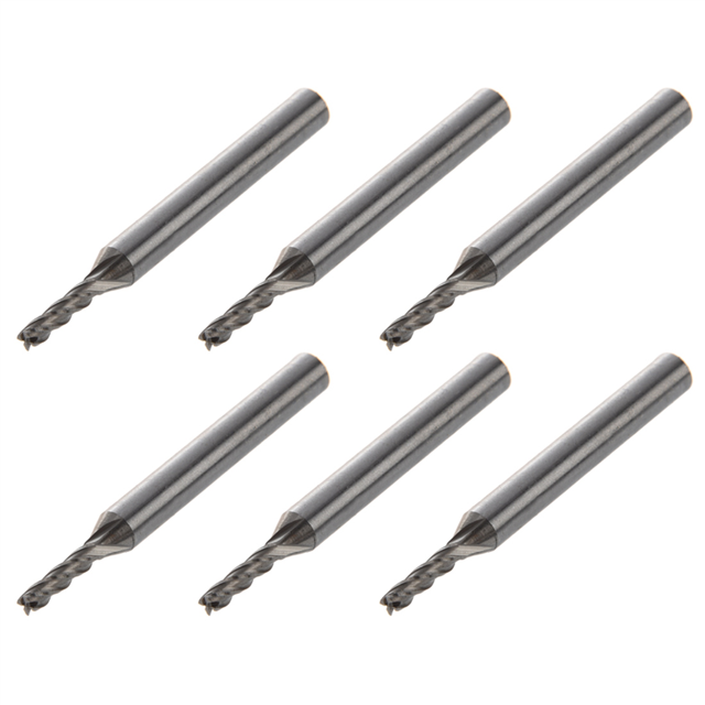 6pcs 3mm×6mm×12mm×60mm 4 HSS AL End Mill Milling Cutter Tool