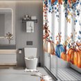thumbnail image 2 of SIfdSeng Get it Fast Thanksgiving Pumpkin Shower Curtain Mat 4 Piece Set, 2 of 9