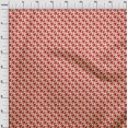 thumbnail image 4 of oneOone Georgette Viscose Red Fabric Houndstooth Craft Projects Decor Fabric Printed By The Yard 42 Inch Wide, 4 of 4