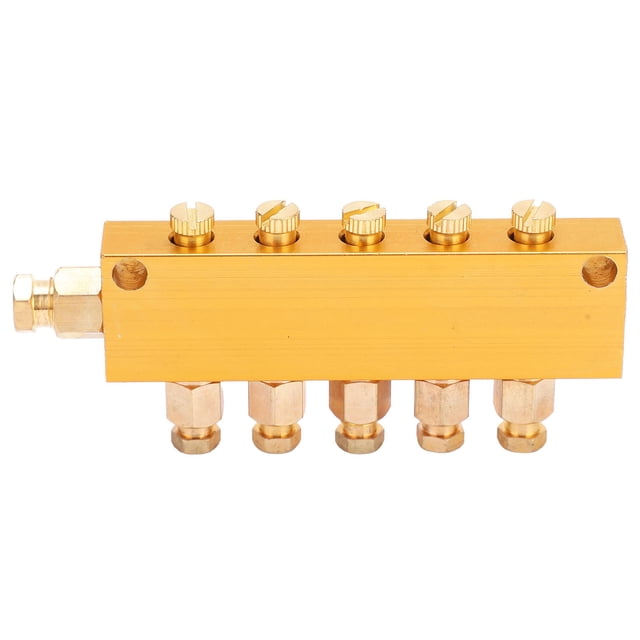 Adjustable Brass Oil Distributor, Lube Piston Separator Valve CNC Machining Die Casting Lubrication System Adjustable Oil Seperator Brass Oil Distributor Adjustable Oil Distributor