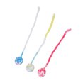 thumbnail image 2 of 3Pcs Cat Plush Ball Interactive Cat Fuzzy Chew Balls with Bells for Indoor Cats Kitten Flower Color, 2 of 14