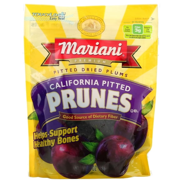 Mariani Fruits Séchés, Pruneaux Dénoyautés de Californie de Qualité Supérieure, 7 oz ( 198 g)