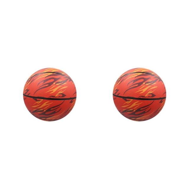 Maytalsory PU Durable Kids Basketball For Training And Match Eco-friendly Ingredients Durability Fine Stitching Red- size 5 2Set