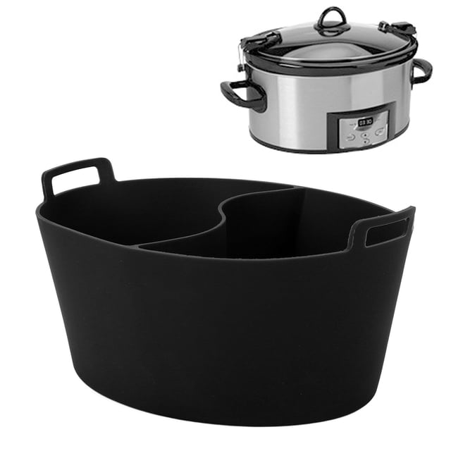 Slow Cooker Liner Crock Pot Liners Silicone Leakage Proof Reusable Heat Pot Divider Liner