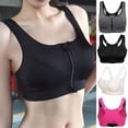 thumbnail image 4 of Women Zip Front Sports Bras High Impact Support Bra Wirefree Zipper Adjustable Post Surgery Bra, 4 of 12