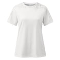 thumbnail image 4 of Hauts Décontractés pour Femmes en Dentelle Florale Ajourée T-Shirts Mode Col Rond Blouses Manches Courtes Été Chemises Bohèmes Tuniques, 4 of 5