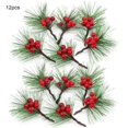thumbnail image 2 of Mini Simulation Plastic Foam Pine Needles Christmas DIY Cane Circle Wreath Decoration, 2 of 12