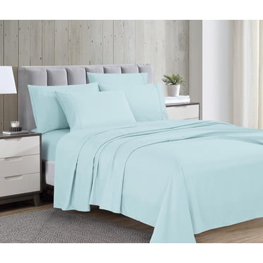 Ensemble de draps de luxe Swift Home 6 pièces avec taie d'oreiller additionnelle, King, Aqua